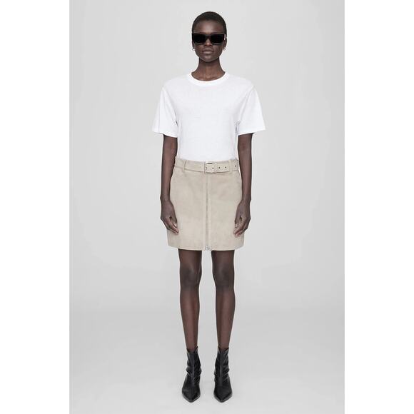 Anine Bing Zip-up Ana Mini Suede Skirt NWT size S - Picture 2 of 10